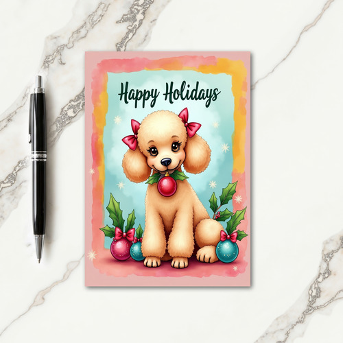 Sweet Canine Christmas Card