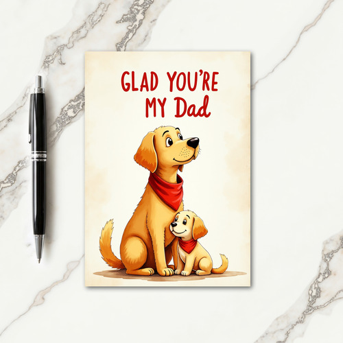 Sweet Canine Fathers Day Card