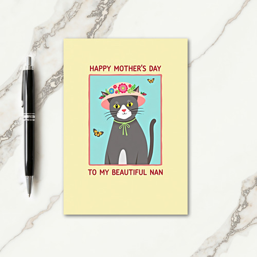 Sweet Cat Moms Day Art Card