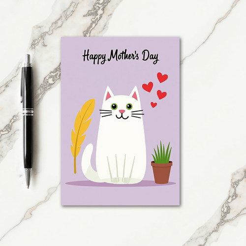 Sweet Cat Mothers Day Card