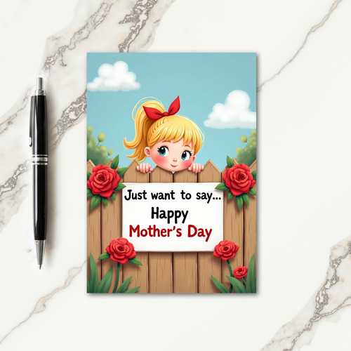 Sweet Childs Mothers Day Card