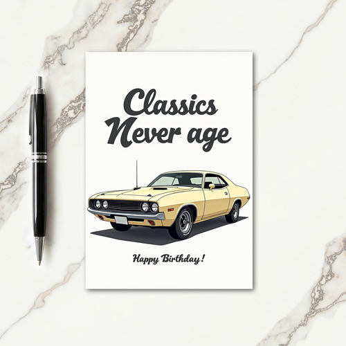 Sweet Classic Car Card