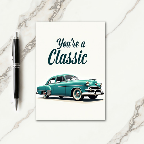 Sweet Classic Car Fathers Day Card