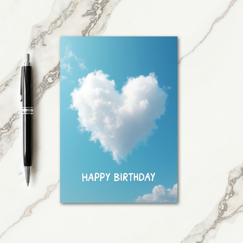 Sweet Cloud Heart Birthday Card