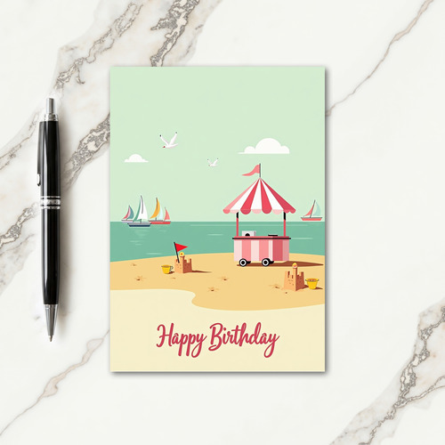 Sweet Coastal Birthday Card