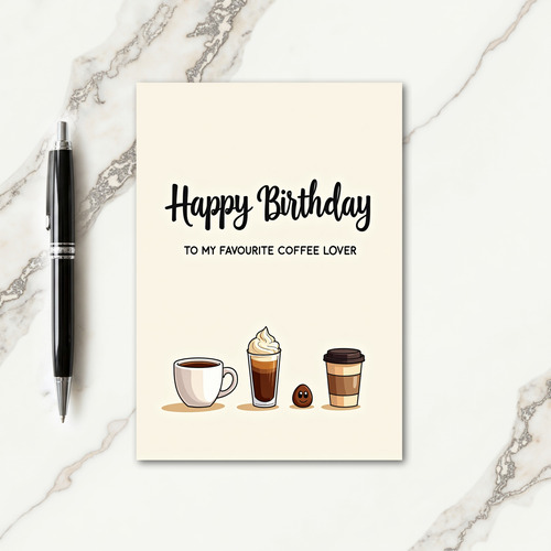Sweet Coffee Birthday Card