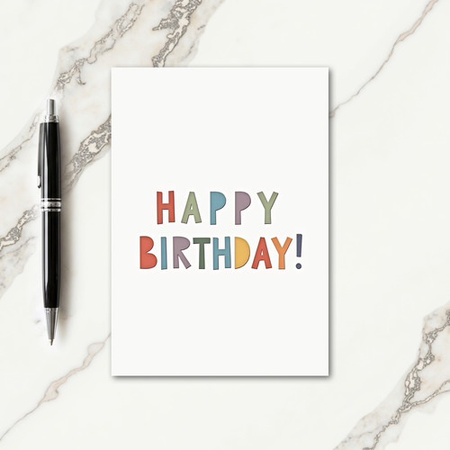 Sweet Colorful Birthday Card
