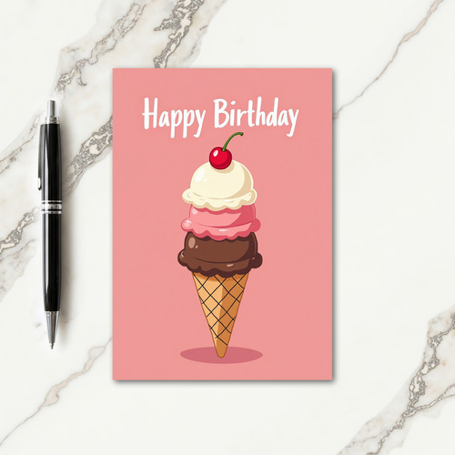Sweet Cone Birthday Card