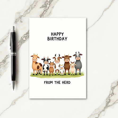 Sweet Cow Birthday Card