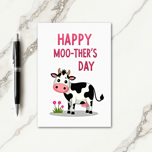 Sweet Cow Mothers Day Card