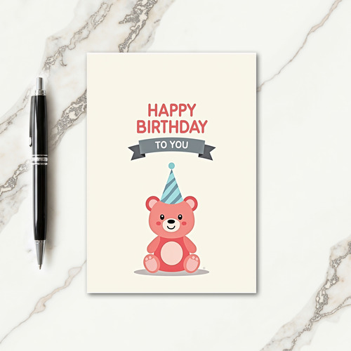 Sweet Creature Party Hat Card