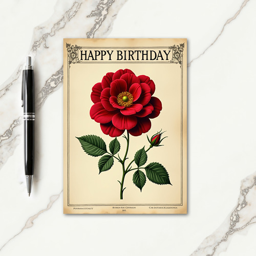 Sweet Crimson Botanical Card