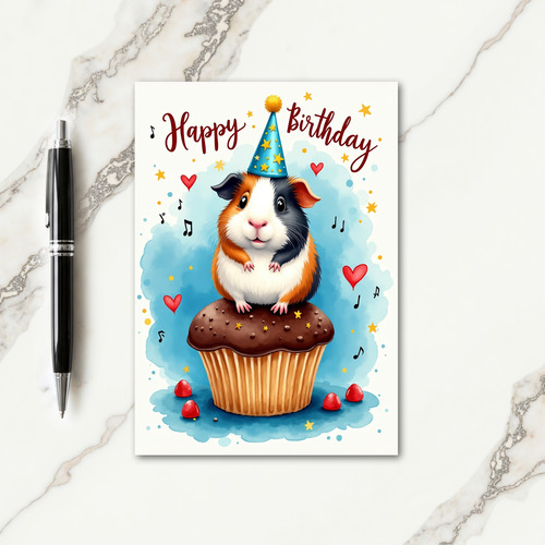 Sweet Cupcake Animal Card