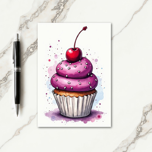 Sweet Cupcake Art Card
