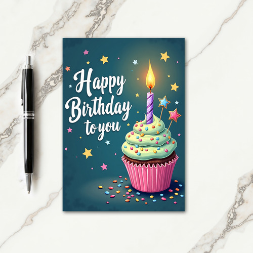 Sweet Cupcake Birthday Card