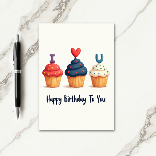 Sweet Cupcake Trio Card