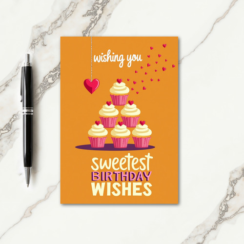Sweet Cupcake Wishes Card