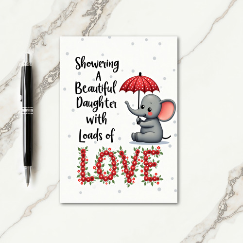 Sweet Daughter Floral Love Card