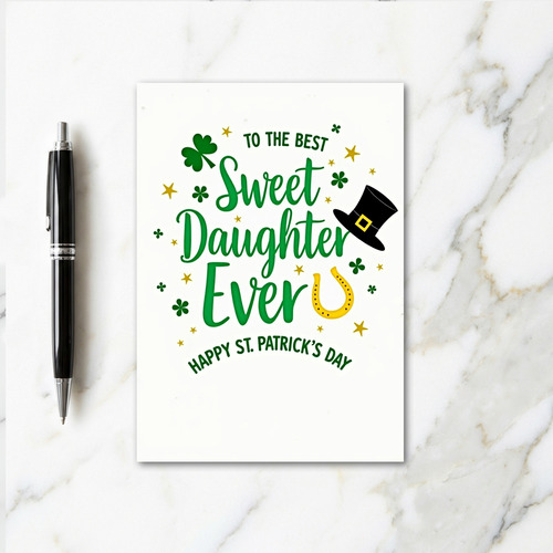 Sweet Daughter Happy St Patricks Card