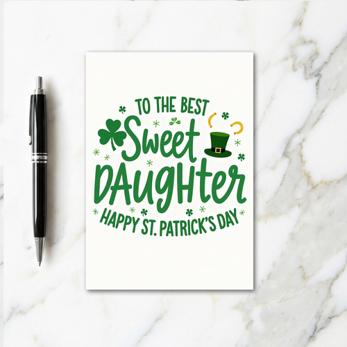 Sweet Daughter St Patricks Day Art Card