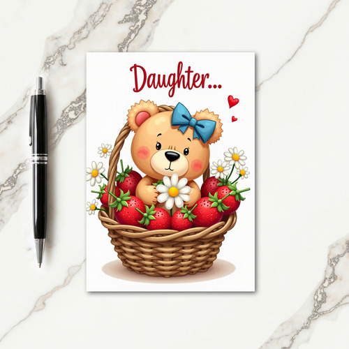 Sweet Daughter Strawberries Card