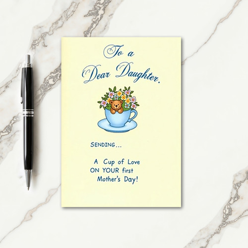 Sweet Daughter Teacup Mothers Day Card