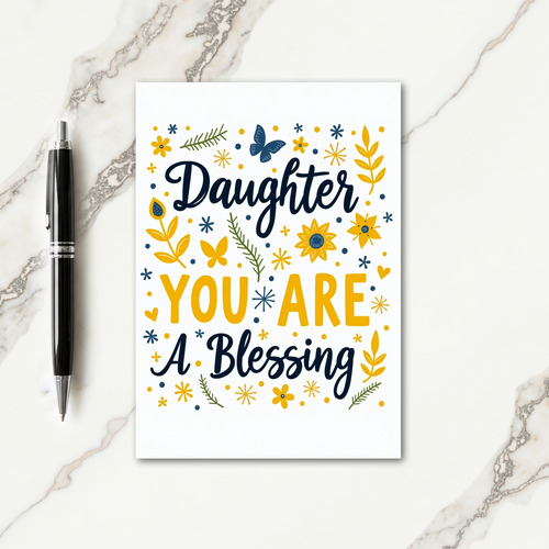 Sweet Daughters Day Floral Card