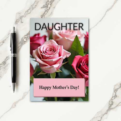 Sweet Daughters Day Rose Card