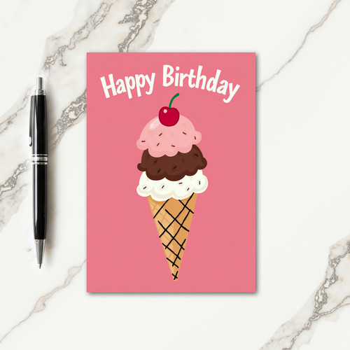 Sweet Dessert Cone Birthday Card