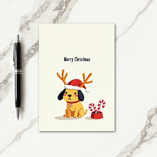 Sweet Dog Christmas Card