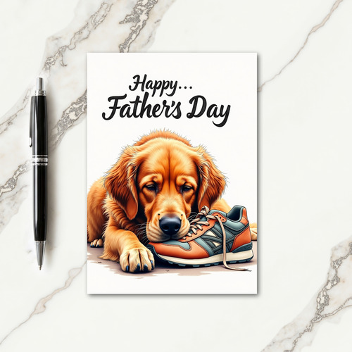 Sweet Dog Dad Moment Art Card
