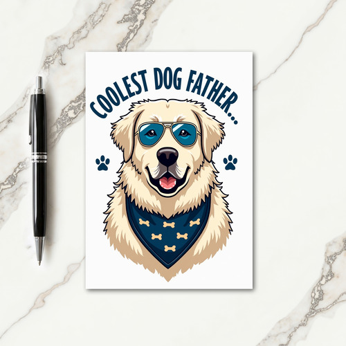Sweet Dog Father Smile Card