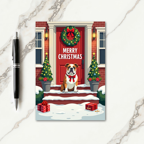 Sweet Dog Home Christmas Card thumbnail