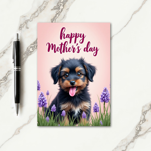 Sweet Dog Mothers Day Art Card