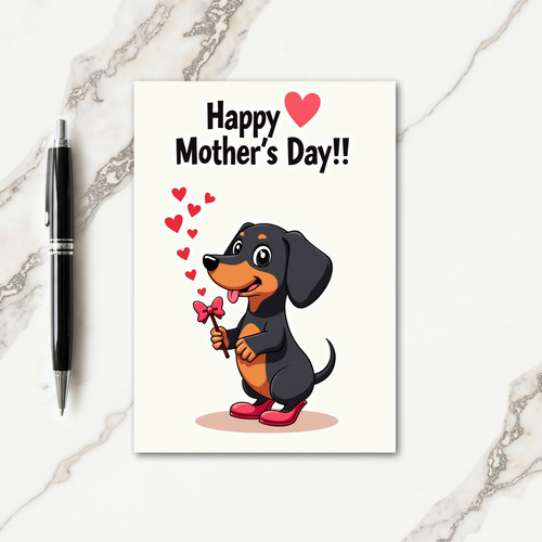 Sweet Dog Mothers Day Greeting Card