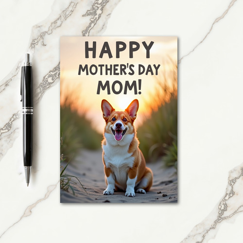 Sweet Dog Mothers Day Mom Card