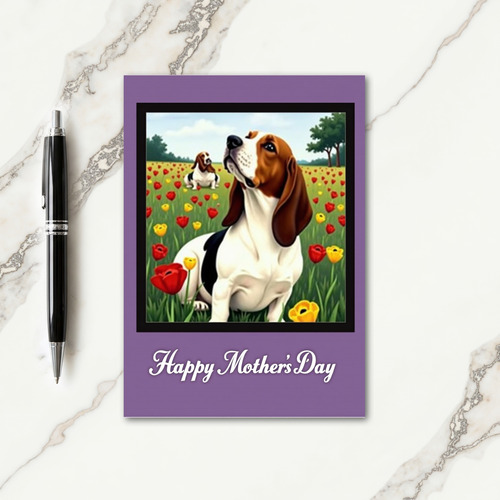 Sweet Dog Mothers Day Scene Card
