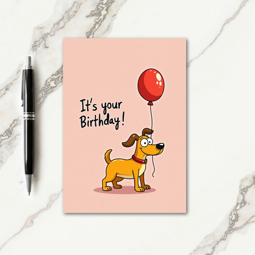 Sweet Dog Pink Card