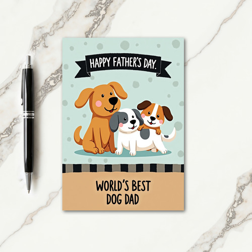 Sweet Doggy Fathers Day Tribute Card