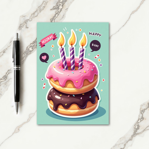 Sweet Doughnut Birthday Card