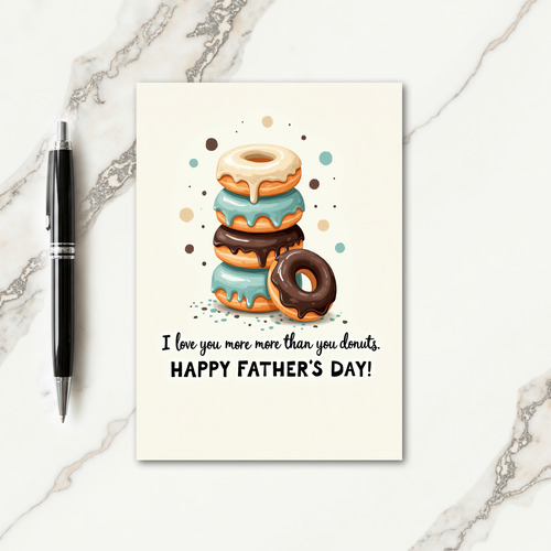 Sweet Doughnut Fathers Day Card