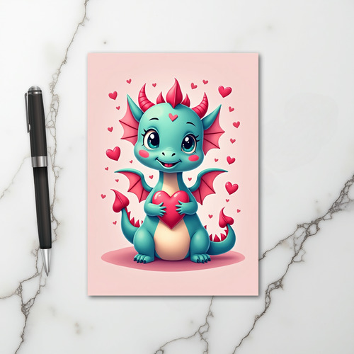 Sweet Dragon Valentine Card