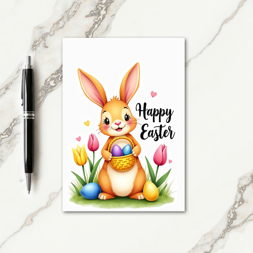 Sweet Easter Bunny Card For Partner