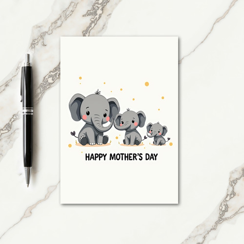 Sweet Elephant Family Card