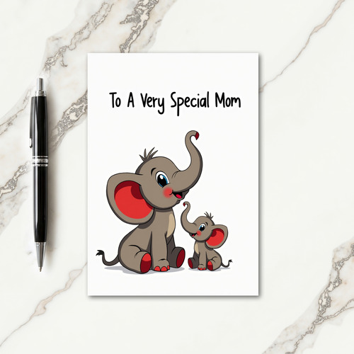 Sweet Elephant Mom Card