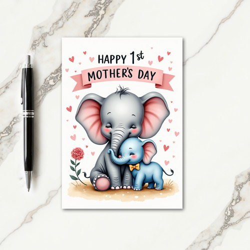 Sweet Elephant Mothers Day Card