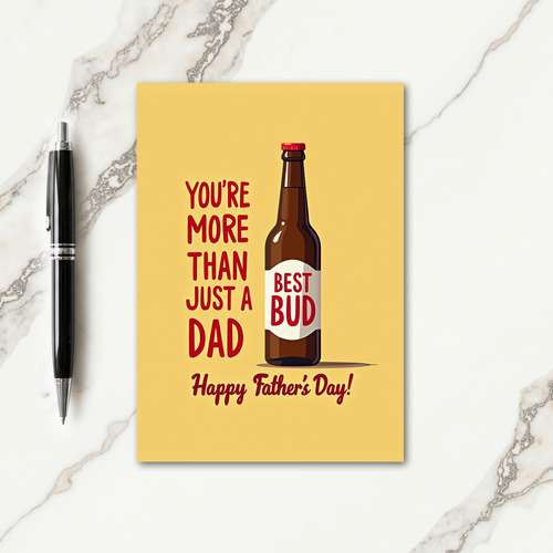 Sweet Fathers Day Amber Bottle Card