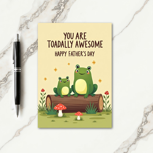 Sweet Fathers Day Amphibians Card