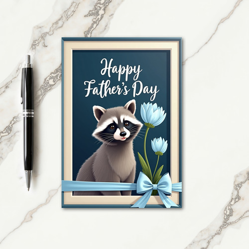 Sweet Fathers Day Animal Friend Card