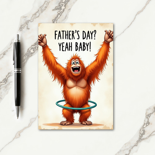 Sweet Fathers Day Ape Art Card